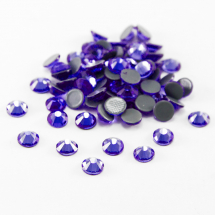 Cyrkonie Dżety Szklane Fasetowane Klasa A, Okrągłe, Tanzanit, 2mm, 144szt (13WB14485)