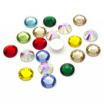 Cyrkonie Dżety Szklane Fasetowane Klasa A, Okrągłe, Mix kolorów, 7.3mm, 20szt (13WB14495)