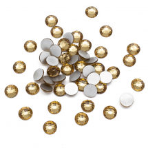 Cyrkonie Dżety Szklane Fasetowane Klasa A, Okrągłe, Jasny Topaz, 4.8mm, 50szt (13WB14516)