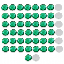 Dżety Kaboszony Akrylowe Fasetowane Okrągły Płaski 12x4.5mm Kolor: Morska Zieleń 50szt (13WB14579)