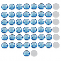 Dżety Kaboszony Akrylowe Fasetowane 12x4.5mm Kolor: Niebieski 50szt (13WB14585)