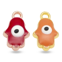 Zawieszka Stop Metalowy i Emalia 12.5x7.5x3mm Otwór 1mm Kolor: Miks kolorów 2szt (13WB14610)