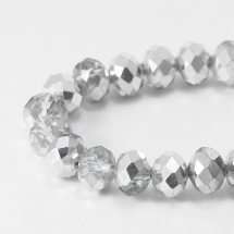 Koraliki Szklane Galwanizacja Fasetowane, 10x7mm 72szt/50cm/sznur (13WB14636)