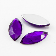 Dżety Kaboszony Akrylowe Fasetowane Końskie Oko Niebiesko-Fioletowy 20x9x3mm 20szt (13WB14695)