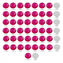 Dżety Kaboszony Akryl Fasetowany Okrągły Płaski 10x4mm Kolor: Ciemnoróżowy 50szt (13WB14700)