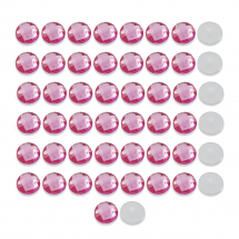 Dżety Kaboszony Akrylowe Fasetowane 10x4mm Kolor: Różowy 50szt (13WB14701)