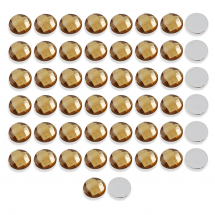 Dżety Kaboszony Akrylowe Fasetowane Okrągły Płaski 10x4mm Kolor: Beżowy 50szt (13WB14703)