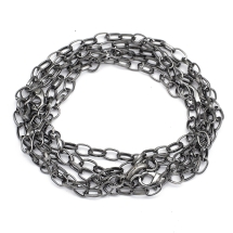 Основа для Браслети з Застібкою, Залізна, Колір: Збройна Сталь, Розмір: 205мм, Товщина: 1x0.8мм, Карабін: 12x7x3мм, Ланка: 7x4.5x1мм, (13WB14748)