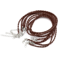 Baza do Naszyjnikasztuczna Skóra 42x0.3cm Kolor: Jasnobrązowy 5szt (13WB14751)