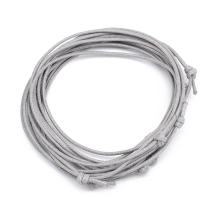 Baza do Naszyjnika Bawełna woskowana na sznurku 34.5x0.15cm Kolor: Szary 5szt (13WB14759)