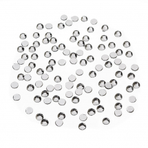 Dżety Kaboszony Akryl Fasetowany Okrągły Płaski 3x1mm Kolor: Bezbarwny 500szt (13WB14772)