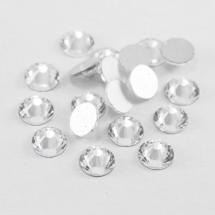 Dżety Kaboszony Akryl Fasetowany Okrągły Płaski 4x1.5mm Kolor: Bezbarwny 500szt (13WB14773)