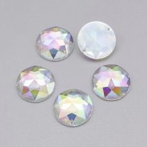 Dżety do Przyszycia Akryl 18x6mm Kolor: Wielokolorowy 5szt (13WB14785)