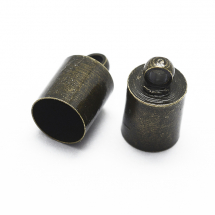 Końcówki do Sznura Mosiądz 13x9mm Kolor: Bronze 10szt (13WB14831)