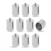 Końcówki do Sznura, Mosiądz, Platyna, 12x8mm, Wewnętrzna Średnica: 7mm, Otwór: 1mm, 10 szt (13WB14837)