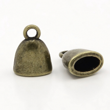 Концевики Для Шнура, Сплав, Колір: Бронза, Розмір: 13х10х7мм, Отв-тя петлі 2 мм, (13WB14873)