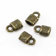 Концевики Для Шнура, Сплав, Колір: Бронза, Розмір: 10х6.5х4.5мм, Внутрішній Розмір 4,5х2мм, Отв-тя 2.5мм, (13WB14874)