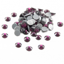 Cyrkonie Dżety Szklane Fasetowane Klasa A, Okrągłe, Ametyst, 4mm, 100szt (13WB14504)
