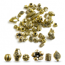 Koraliki Akryl, Mieszane Formy, Antyczne Złoto, 8-17x3-17mm, 28szt/20g (13WB15102)