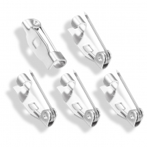 Baza do Broszki, Szpilka, Stal Nierdzewna, 2 otwory, Rozmiar: 14x4x4.5mm, Szpilka 0.7mm, 5szt (13WB15114)