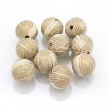 Koraliki Akrylowe "Paris" 15.5x16mm Kolor: Beżowe 10szt (13WB15247)