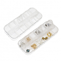 Органайзер-Контейнер для Зберігання Бісеру, Дрібних Деталей — 12 Відділень, 13×5×1.5см, (Q5WB1222)