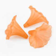 Намистини Акрил Матові, Прозорі, Квітка, Колір: Шоколад, Розмір: 41x35x35мм, Отвір 3мм, (13WB15487)