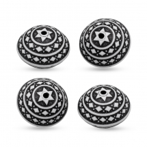 Намистини Акрил Рондель, Крафт Стиль, Колір: Чорний, Розмір: 28x21мм, Отвір 3мм (13WB15581)