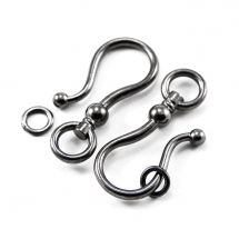 Zapięcie Hak Stop Metalu 38х16х8mm Otwór 5mm Kolor: Czarny 5szt (13WB15730)