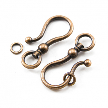 Zapięcie Hak Stop Metalu 38х16х8mm Otwór 5mm Kolor: Miedź 5szt (13WB15731)