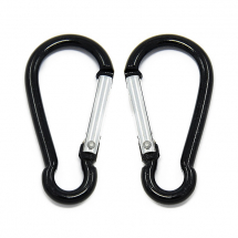 Застібка Карабін, для брелок і Ключів, Алюміній, Колір: Чорний, Розмір: 50x24x4мм, (13WB16106)