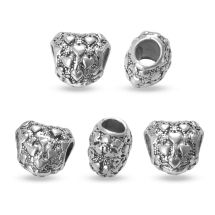 Koraliki Modułowe Charms Stop Metalowy, Antyczne Srebro 11x11.5x9mm, 5szt (13WB16261)