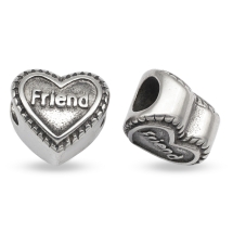 Koraliki Modułowe Charms Stal Nierdzewna, Antyczne Srebro 11-12x12-13x8-9mm, 2szt (13WB16285)