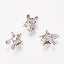 Koraliki Modułowe Charms Stop Metalowy, Antyczne Srebro 14x12.5x7mm, 5szt (13WB16291)