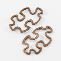 Zawieszka Łącznik Stop metali 30x18x3mm Kolor: Miedź 10 sztuk (13WB16368)