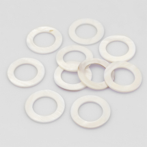 Конектор Річковий Перламутр, Кільце, Колір: Слонова Кістка, Розмір: 30~31x2мм, Отвір 18мм, (13WB16372)