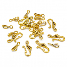 Zapięcie Hak Stop Metalu 25х12mm Otwór 3mm Kolor: Antyczny Złoto 10szt (13WB16379)