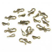 Zapięcie Hak Stop Metalu 25х12mm Otwór 3mm Kolor: Brązowy 10szt (13WB16380)