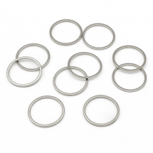 Конектор Кільце, Нержавіюча Сталь, Колір: Сталь, Розмір: Діаметр 19.5мм, Товщина 0.8мм, (13WB16397)
