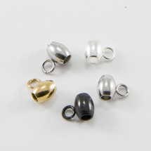 Бейл Овальний, Нержавіюча Сталь, Колір: Мікс, Розмір: 7x5x4мм, Отвір 2мм, (13WB16464)