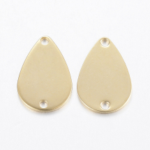 Zawieszka Łącznik Stal Nierdzewna 15x10x0,8mm Otwór 1,2mm Kolor: Złoty 10szt (13WB16483)