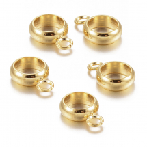 Krawatka do Biżuterii, Stal Nierdzewna, Złoty, 10x7x2mm, 5szt (13WB16485)