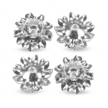 Nakładki na Koraliki Mosiądz 11x5,5mm Platynowa Powłoka 4szt/opakowanie (13WB16584)