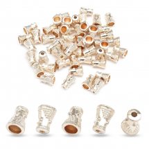 Конус Шапочки для Бусин з Металу, Колір: Рожеве Золото, Розмір: 8х6х6мм, Отвір 2мм, (13WB16752)