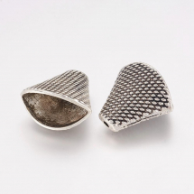 Конус Шапочки для Бусин, Сплав, Колір: Античне Срібло, Розмір: 18х20х11.5мм, Внутрішній Діаметр 9.5x18.5мм, Отвір 2мм, (13WB16800)