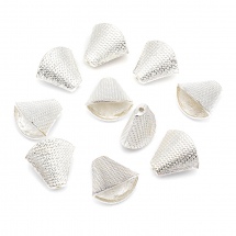 Конус Шапочки для Бусин, Сплав, Колір: Срібло, Розмір: 18х20х11.5мм, Внутрішній Діаметр 9.5x18.5мм, Отвір 2мм, (13WB16801)