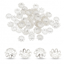 Nakładki na Koraliki Filigran Żelazne 10x3mm Kolor: Srebrny 100szt/opakowanie (13WB16813)