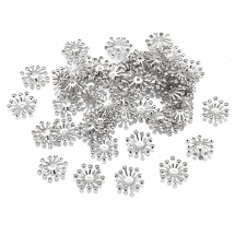 Шапочки для Бусин Залізні, Квітка, Колір: Платина, Розмір: 12 ~ 14х3.5мм, Отвір 1.5мм, (13WB16838)