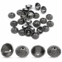 Шапочки для Бусин з Металу, Конус, Колір: Збройна Сталь, Розмір: 11х5мм, Отвір 1мм, (13WB16860)