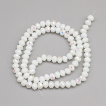 Koraliki Szklane Galwanizacja Fasetowane, 6x4mm 92szt/44cm/sznur (13WB16895)